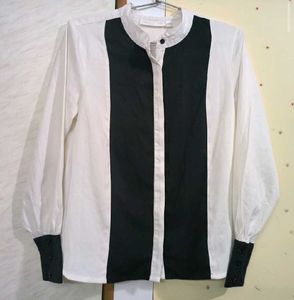 B&amp;W Button-Up Top 🖤🤍