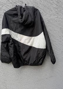 Black &amp; White Windbreaker Jacket