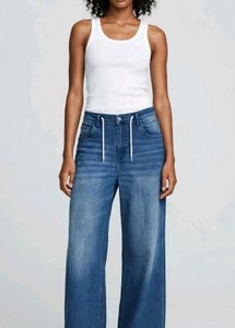Wide Leg Denim Jeans