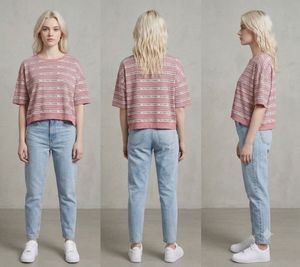 Striped Cropped T-Shirt