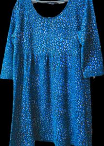Blue Textured Vintage Sweatshirt
