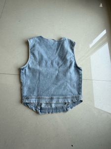 WESTSIDE Denim Square Neck Top