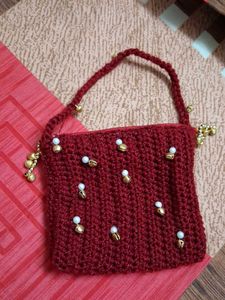 Crochet Kashmiri Pouch/ Mini Bag