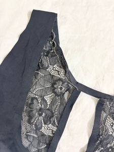 Lace Trim Sports Bra