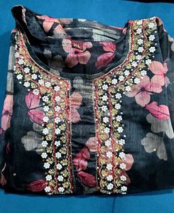 Embellished Floral Print Kurta😍🩷🖤