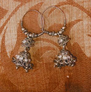 Jhumka Earrings with Stones