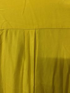 Zara Stylish Mustard Yellow Button-Up Shirt