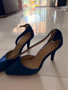 Royal Blue Suede Heels