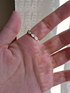 Elegant White Enamel Ring