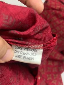 Global Desi Flared Maroon Printed Palazzo Pants