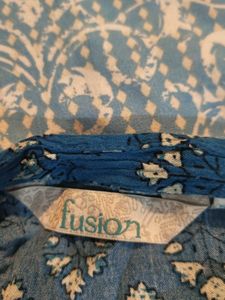 Blue Printed Kurta Top