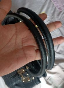 Authentic Guess Black Ostrich Embossed bag