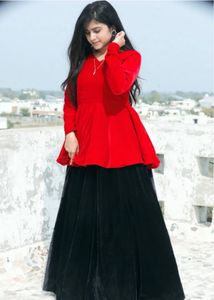 Elegant Red Velvet Top &amp; only to
