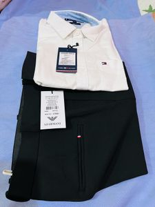 US Polo Shirt &amp; Armani Trousers Set