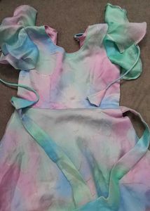 New Pastel Tie-Dye Dress long full length