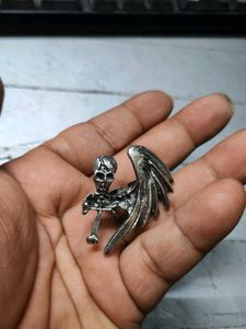 Skull with Wings Size Adjustable