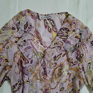 Y2k Vintage Forest Fairy Desi Chatpata Sheer Top