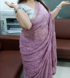 Elegant Lavender Saree