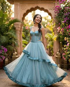 ✨ Stunning Indo-Western Layered Lehenga ✨