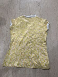 Gap Yellow Floral Polo Shirt