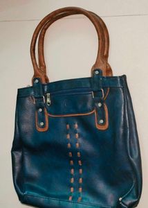 Blue imported Leather handbagBag