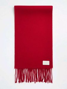 Coach Red Scarf with Fringe