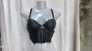 1168. Black Corset Bustier Top