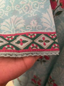 Beautiful Aqua Floral Kurta