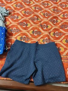 UNUSED Cute Blue Polka Dot Shorts - Night wear