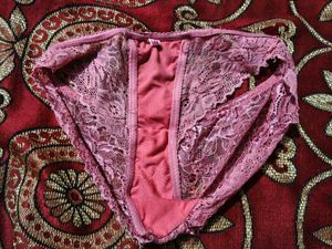 Lace Trim Pink Briefs