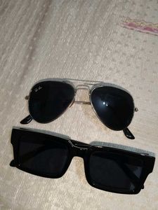 Ray-Ban Aviator & Black Sunglasses Set