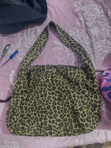 Leopard Print Hobo Bag