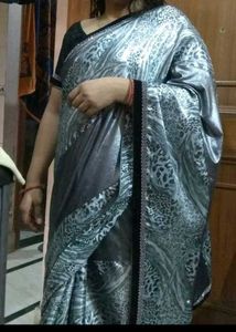 Elegant Animal Print Saree
