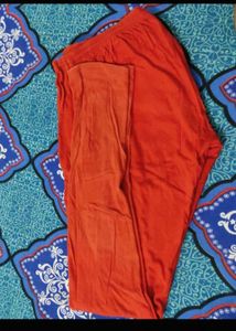 Red Plain Leggings