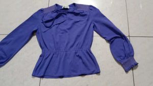 Stylish Purple Long Sleeve Top