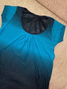 Teal Blue Party Wear Top