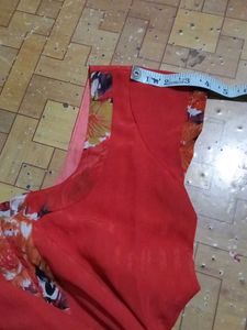 Fire Orange Trim Kurti