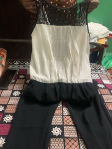 Chic Black and White Jumpsuit