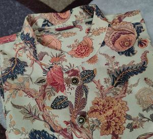Men's Floral Print Kurta