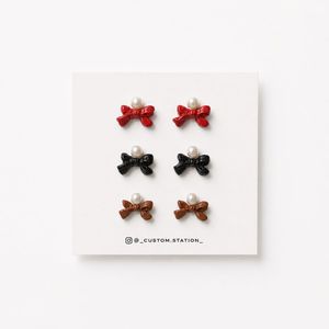 Bow Pearl Stud Earrings (any one)
