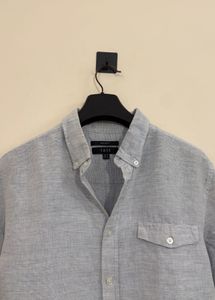 Men's Grey Linen  Shirt length 26