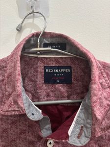 Red Snapper Slim Fit Printed Shirt