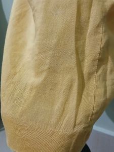 Brandon Maxwell Yellow Linen Midi dress