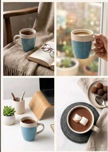 Ceramic Couple Mug Set ☕🩵