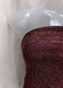 Sparkly Burgundy Tube Top