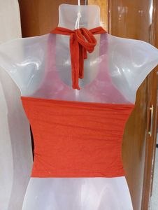 Orange Racerback Tank Top