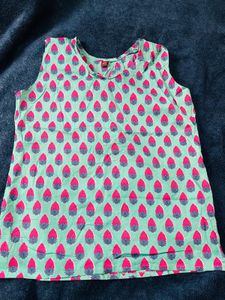 Floral Sleeveless short Kurta