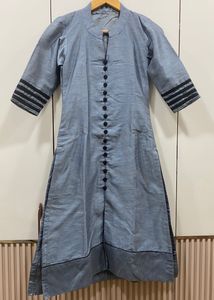 Women’s Grey Kurta With Black Palazzo