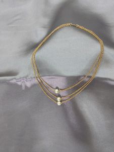 Stylish 3 Layer Chain With Pearl