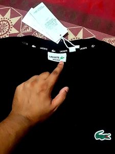100% Original Lacoste Brand Tshirt Black for Men